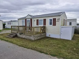 stacaravan berging+terras hond toegelaten - parkeren aan caravan - inboedel grotendeels inbegrepen